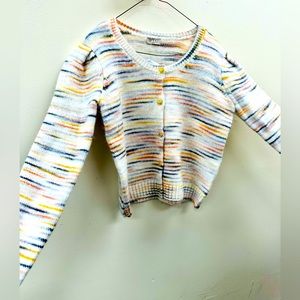 YOU WANT THIS!! Space Dye Cardigan, LOGO Lori Goldstein, size M - FEELS SO LUX!
